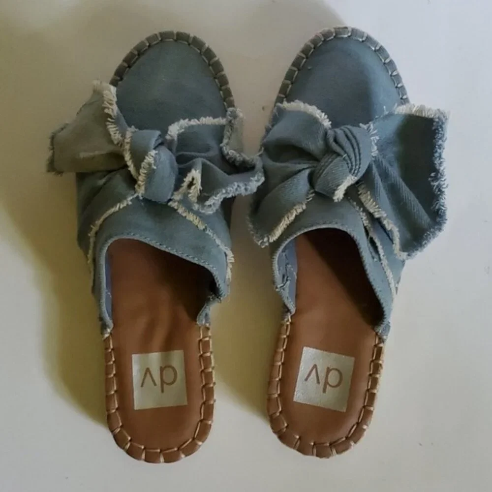 DV by Dolce Vita Espadrilles Sandals Blue Denim SHOES Women's WOMAN'S Size 6